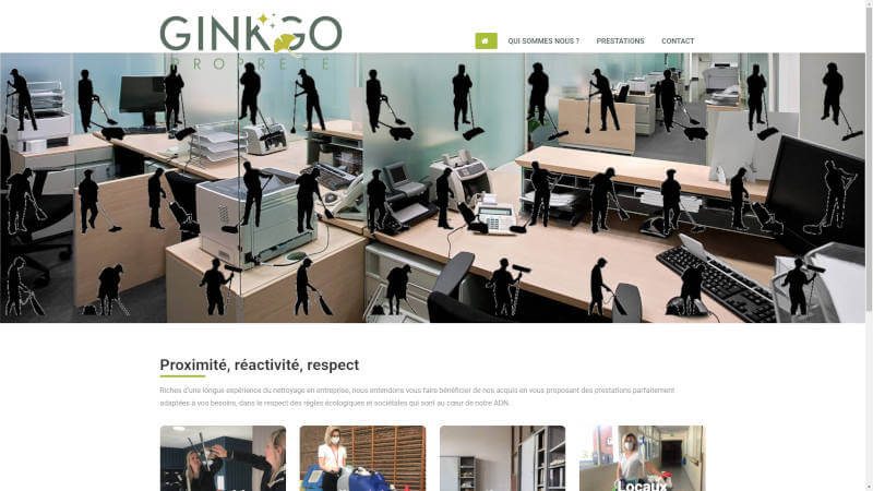 creation site web Ginkgo Propreté