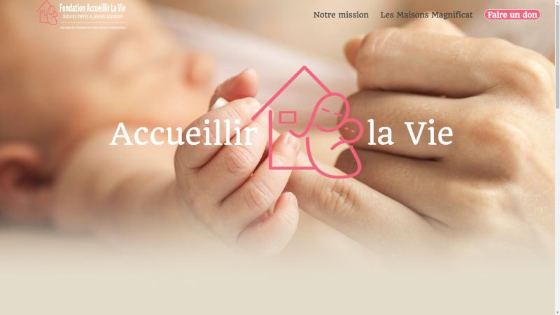creation site web Fondation Accueillir la Vie