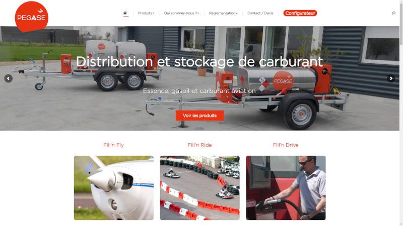 creation site web Pegase Carburant