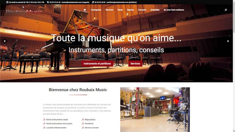 creation site web Roubaix Music