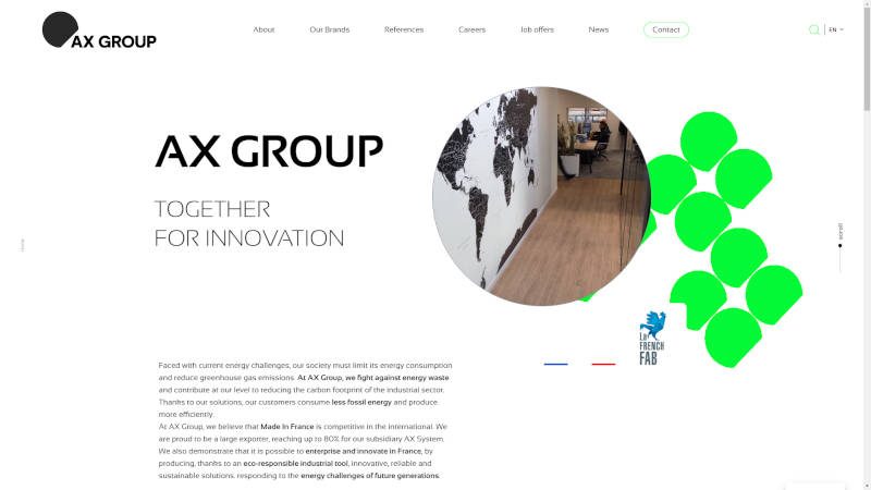 VIVE la VIE a créé le site AX GROUP
