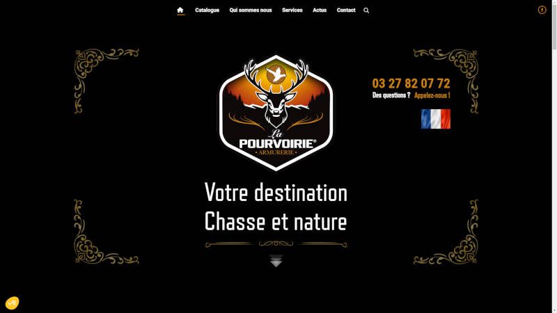 creation site web Armurerie La Pourvoirie