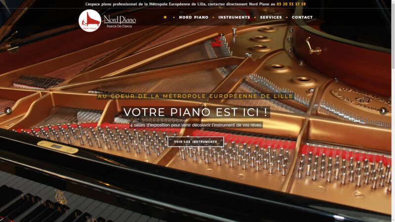 creation site web Nord Piano