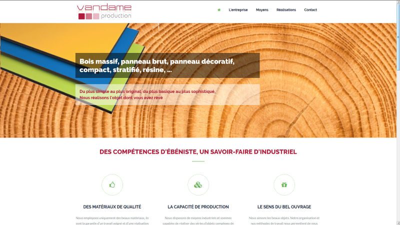 creation site web Vandame Production