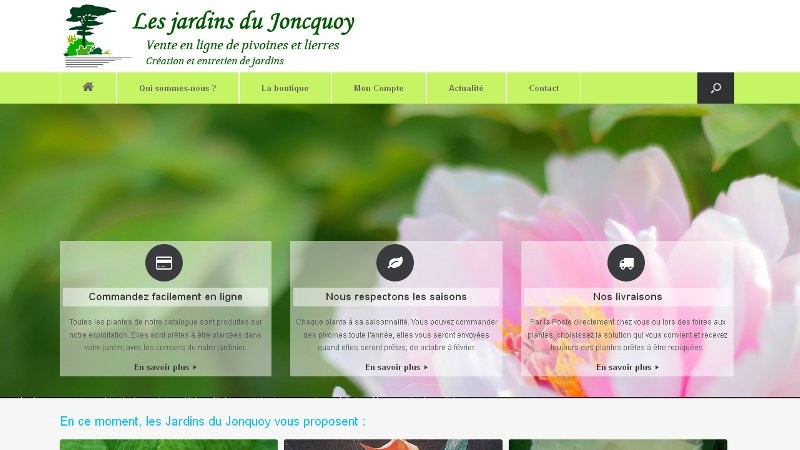 creation site web Les Jardins du Joncquoy